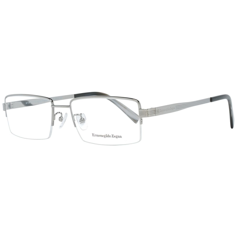 Ermenegildo Zegna Silver Optical Eyeglasses Frames for Men