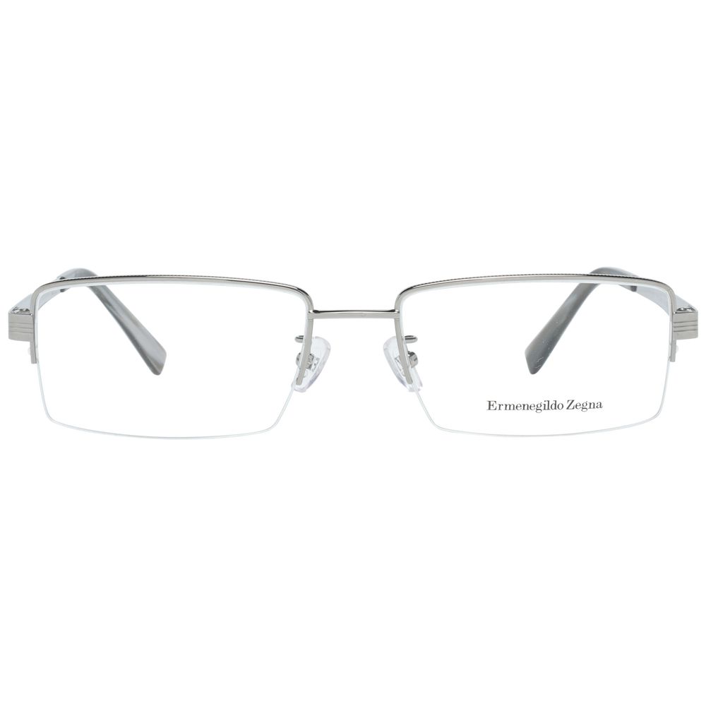 Ermenegildo Zegna Silver Optical Eyeglasses Frames for Men