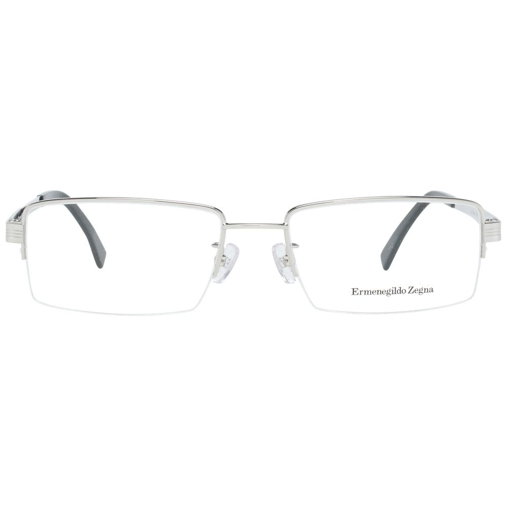 Ermenegildo Zegna Silver Optical Eyeglasses Frames for Men