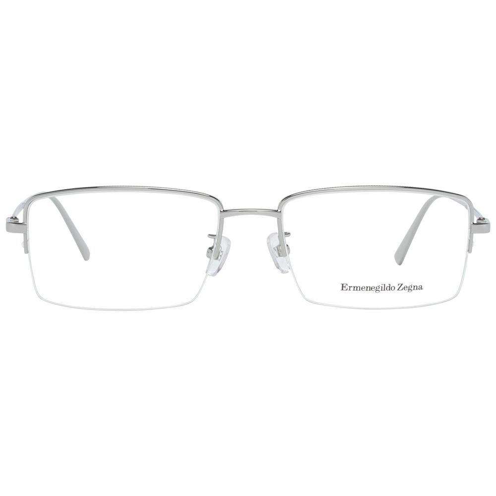 Ermenegildo Zegna Silver Optical Eyeglasses Frames for Men