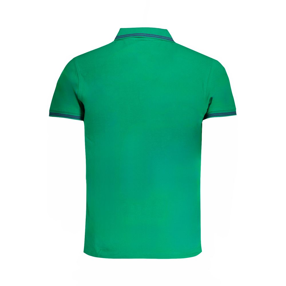 Cavalli Class Green Cotton Polo Shirt