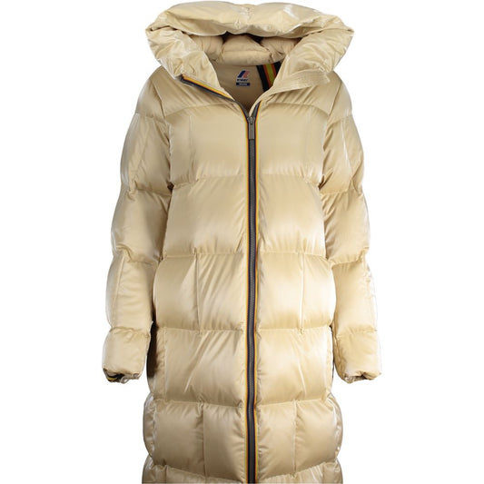 K-WAY Beige Polyester Jackets &amp; Coats