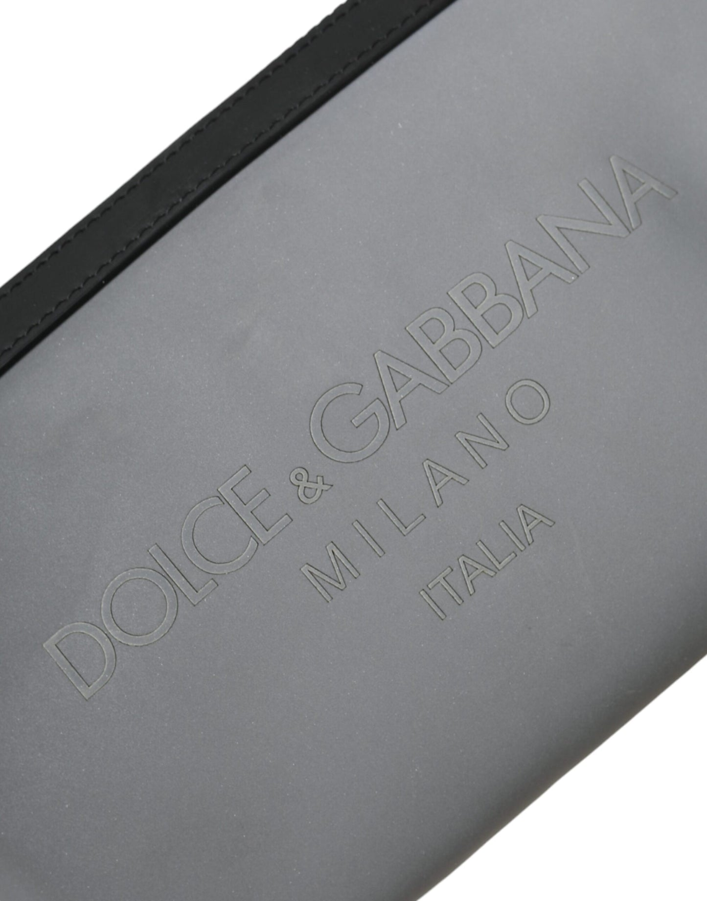 Dolce & Gabbana Grau Neopren Logo Zip Taille Gürtel Pack Gürteltasche Tasche