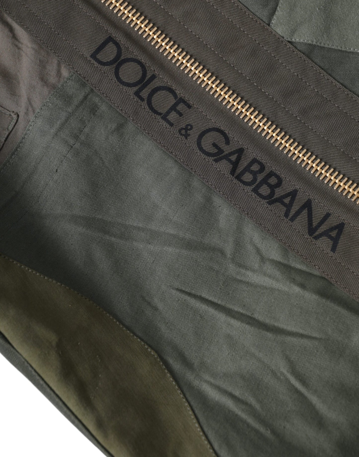 Dolce &amp; Gabbana Military Green Patchwork Backpack Rucksack Bag