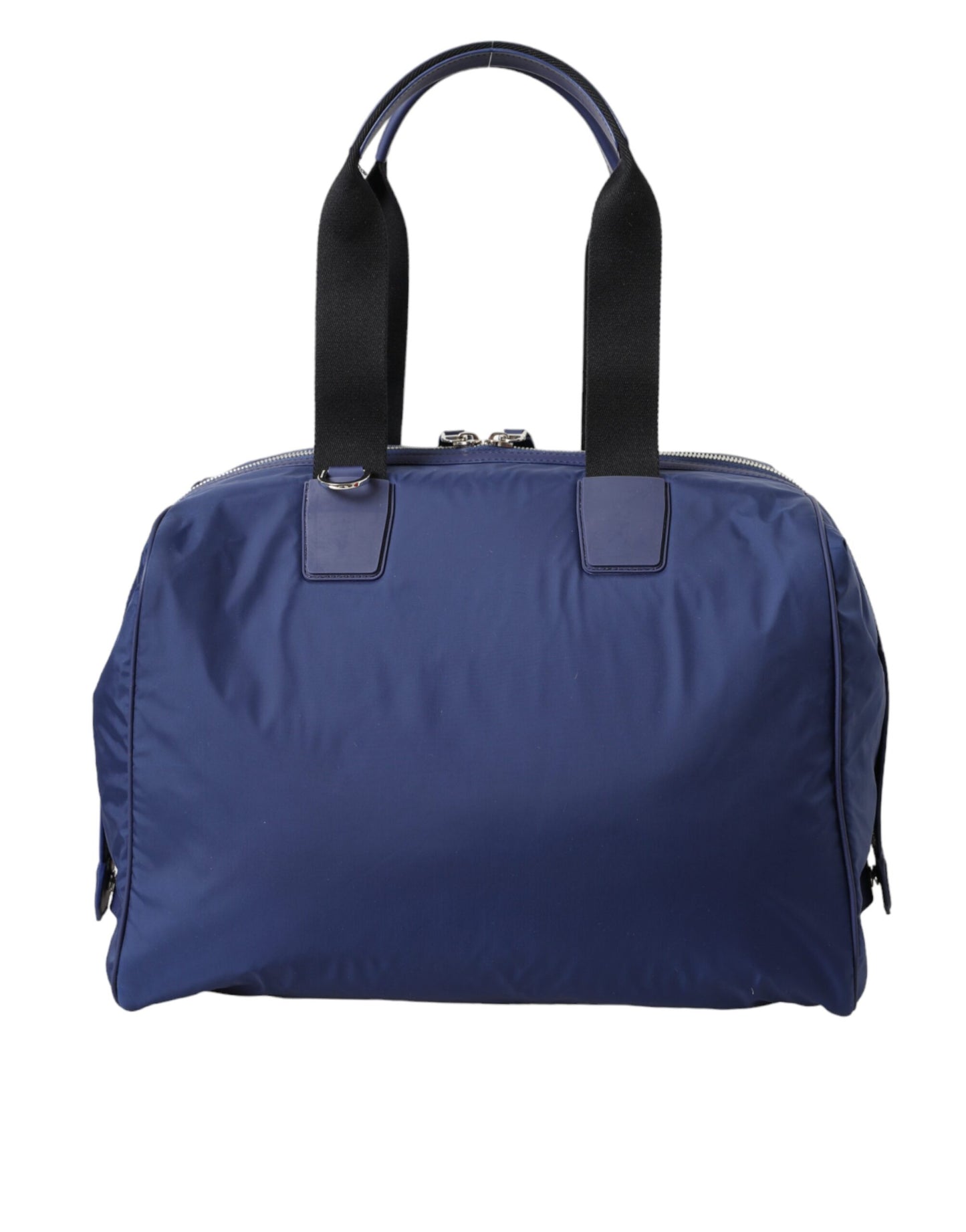 Dolce &amp; Gabbana Blue Nylon Calfskin Hand-Shoulder Duffel Bag