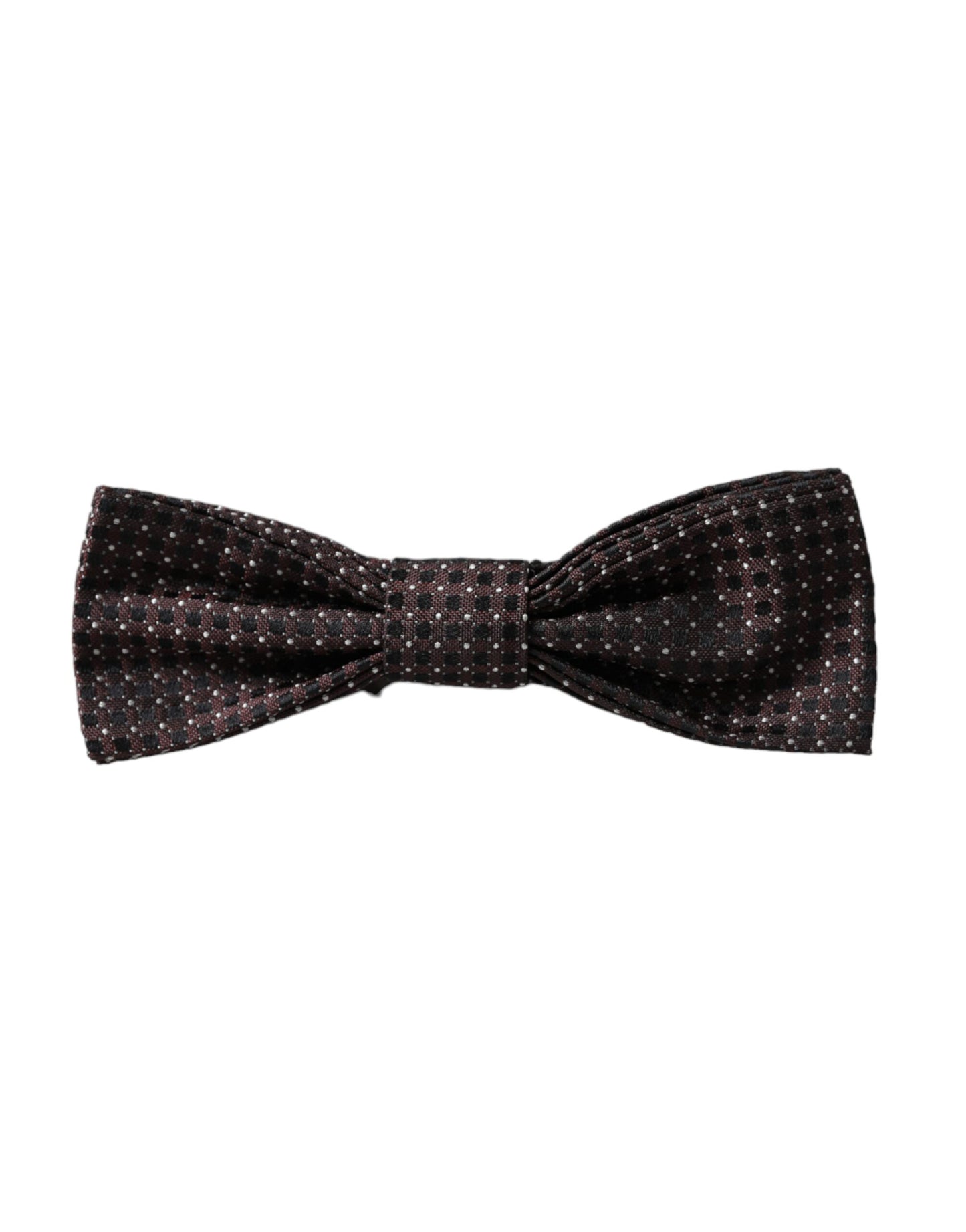 Dolce &amp; Gabbana Brown Fantasy Silk Adjustable Neck Men Papillon Bow Tie