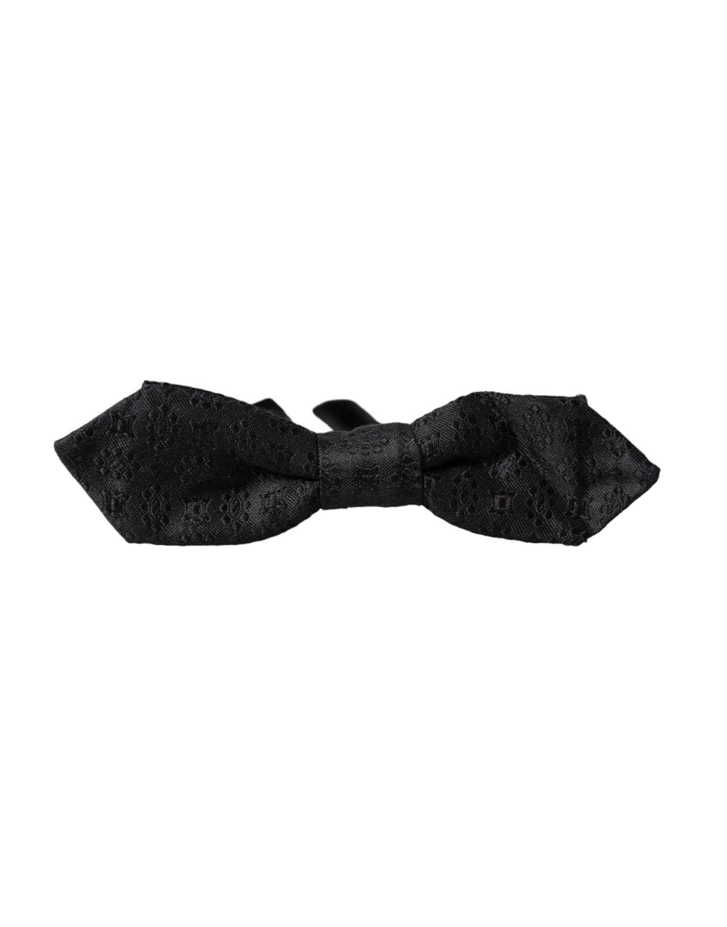 Dolce &amp; Gabbana Black Silk Fantasy Adjustable Neck Men Bow Tie