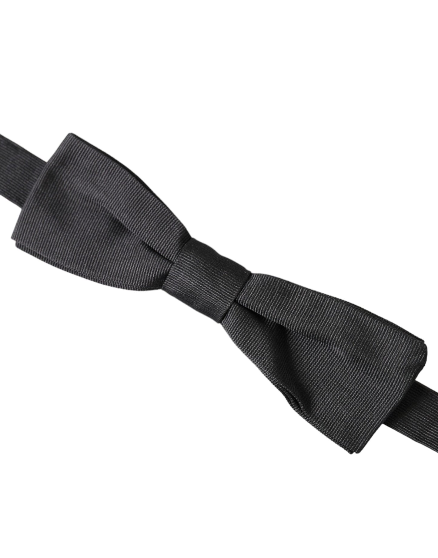 Dolce &amp; Gabbana Black Silk Adjustable Neck Men Bow Tie