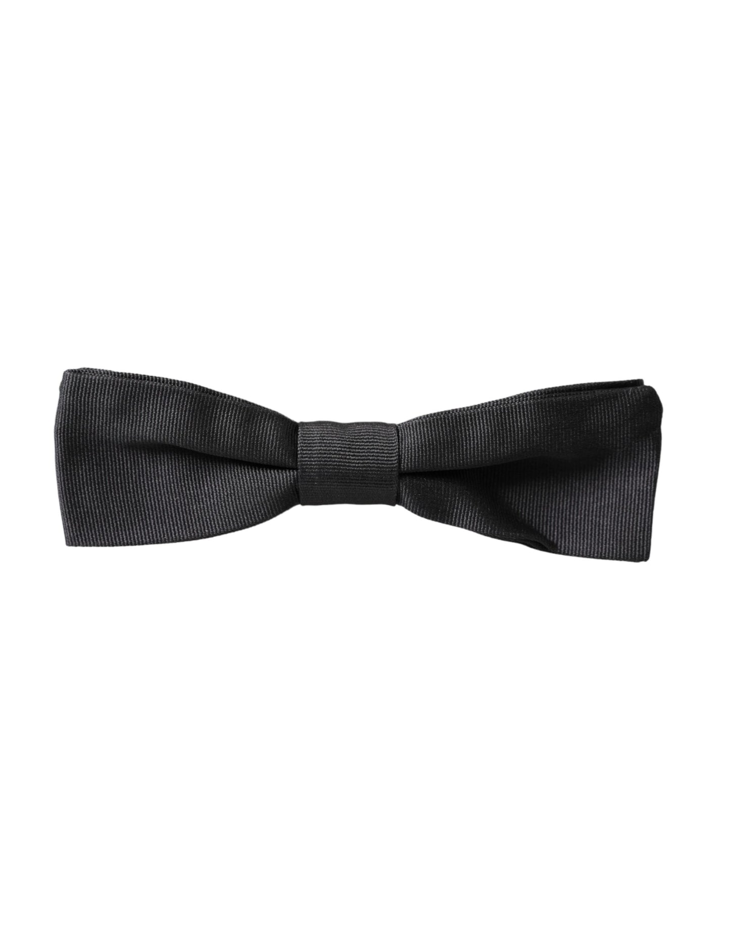 Dolce &amp; Gabbana Black Silk Adjustable Neck Men Bow Tie