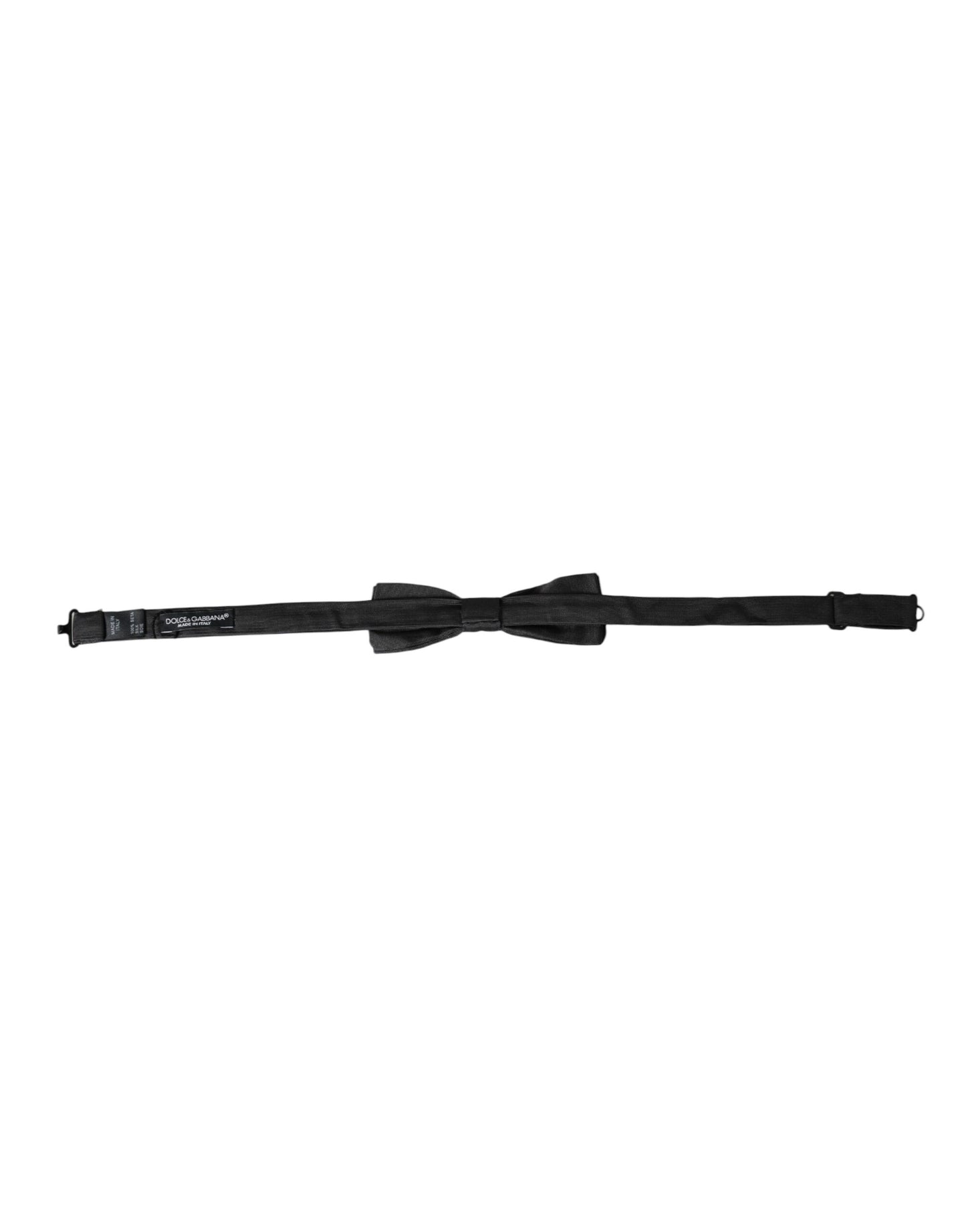 Dolce &amp; Gabbana Black Silk Adjustable Neck Men Bow Tie