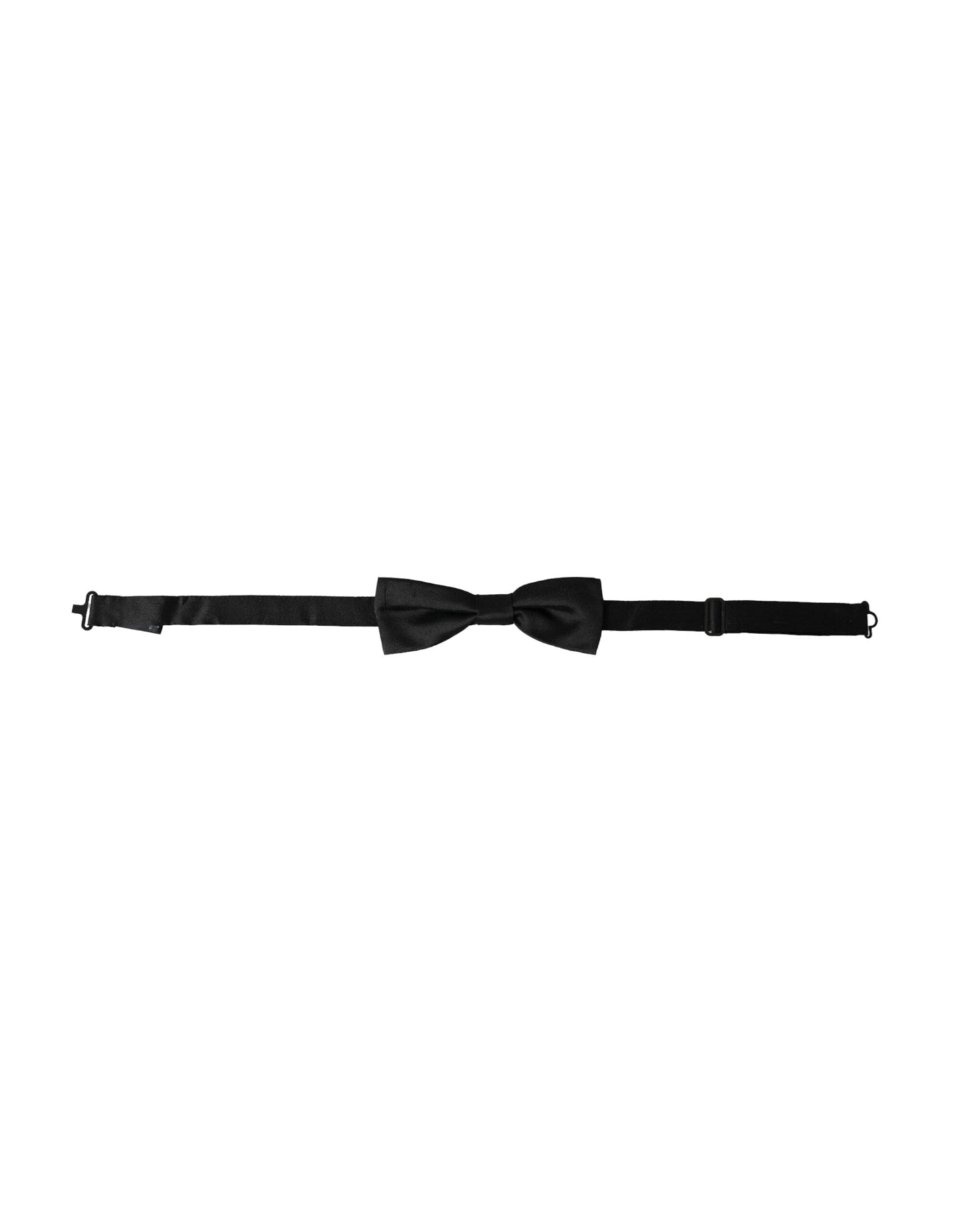 Dolce &amp; Gabbana Black Silk Adjustable Neck Men Bow Tie