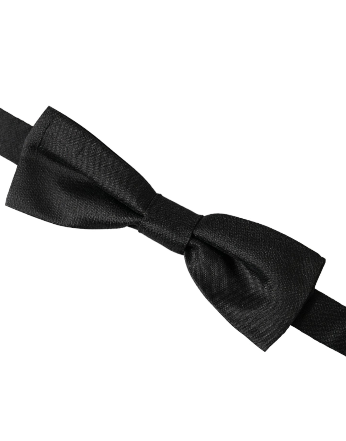 Dolce &amp; Gabbana Black Silk Adjustable Neck Men Bow Tie