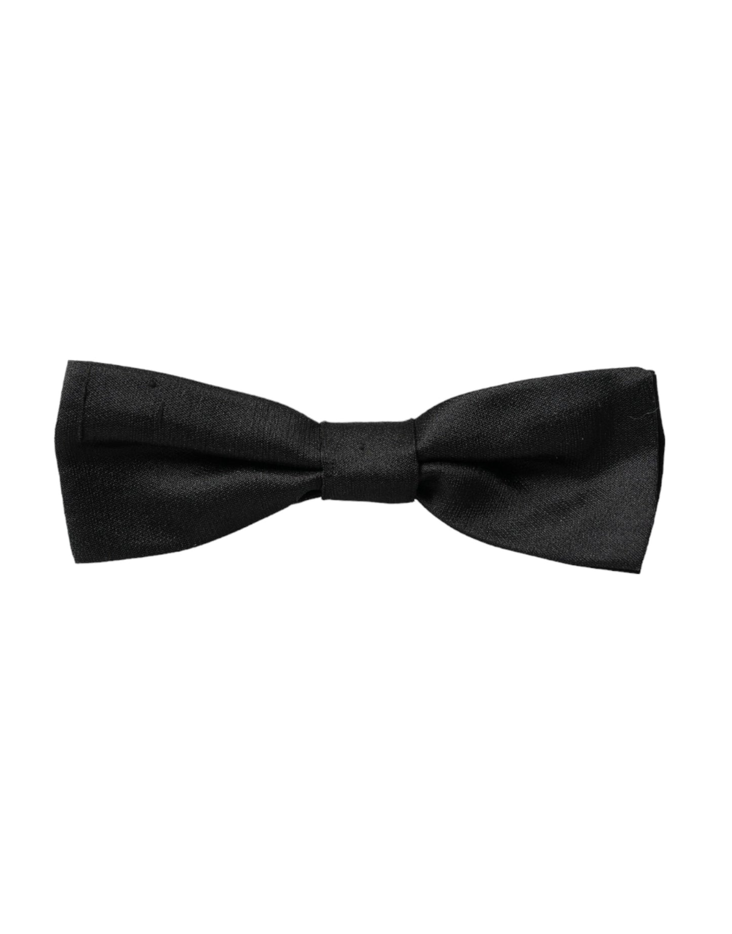 Dolce &amp; Gabbana Black Silk Adjustable Neck Men Bow Tie