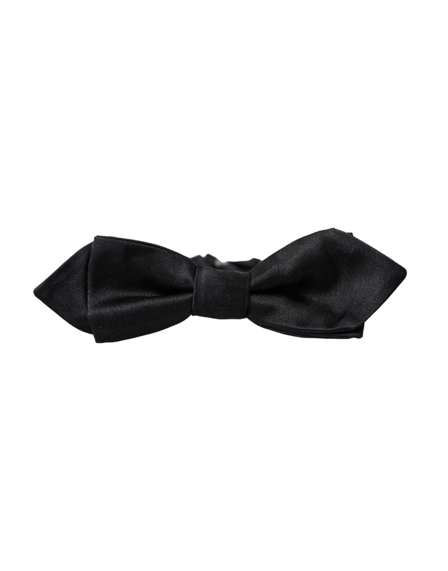 Dolce &amp; Gabbana Black Silk Adjustable Neck Men Bow Tie