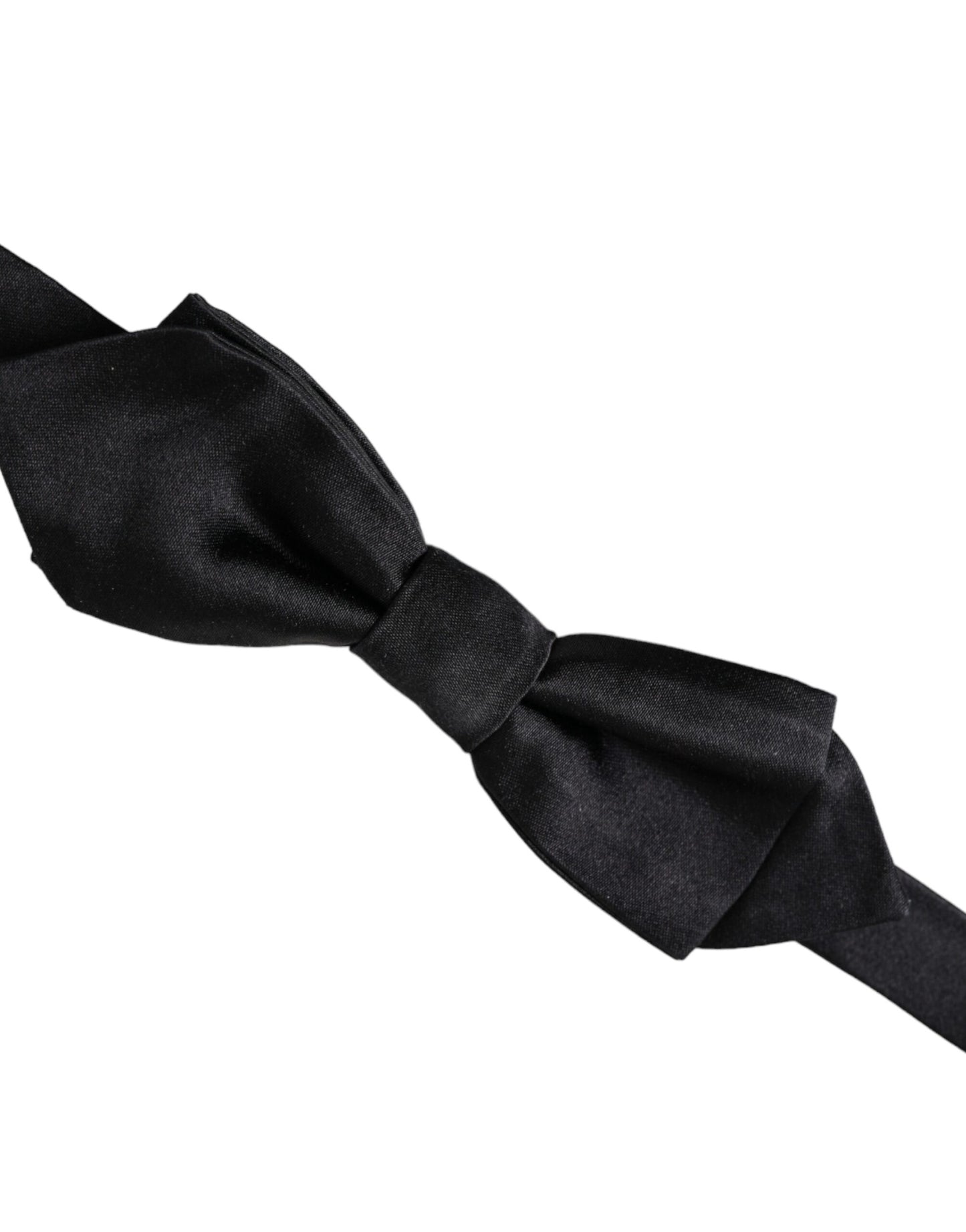 Dolce &amp; Gabbana Black Silk Adjustable Neck Men Bow Tie