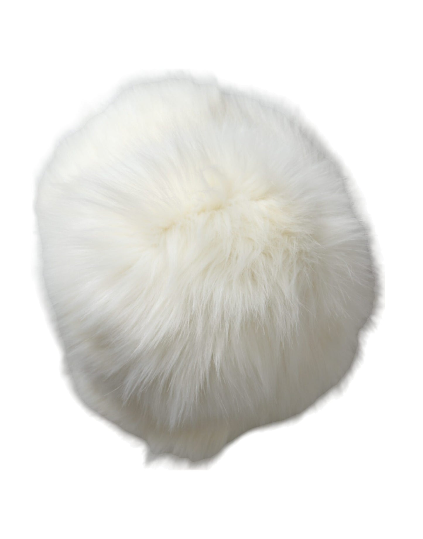 Dolce &amp; Gabbana White Acrylic Fur Women Bucket Hat