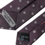 Dolce & Gabbana Lila 100% Seide Polka Dot Verstellbare Herrenkrawatte