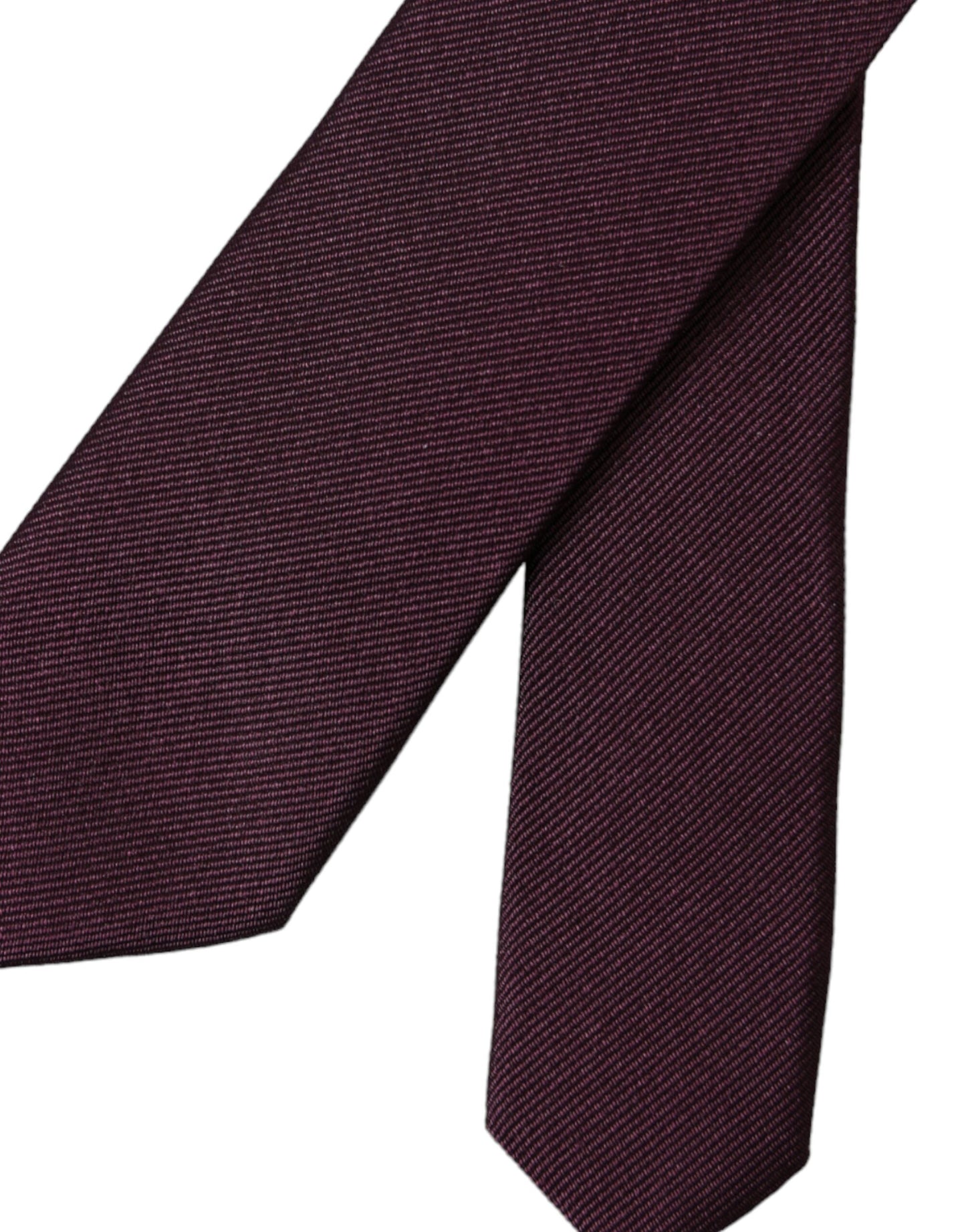 Dolce &amp; Gabbana Bordeaux Solid 100% Silk Adjustable Men's Tie