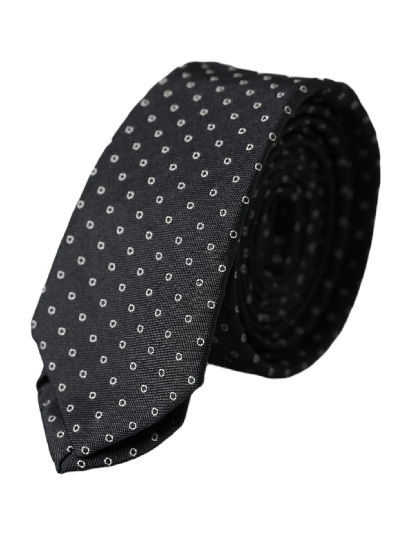 Dolce &amp; Gabbana Black Circle Fantasy Adjustable Tie Men's Tie