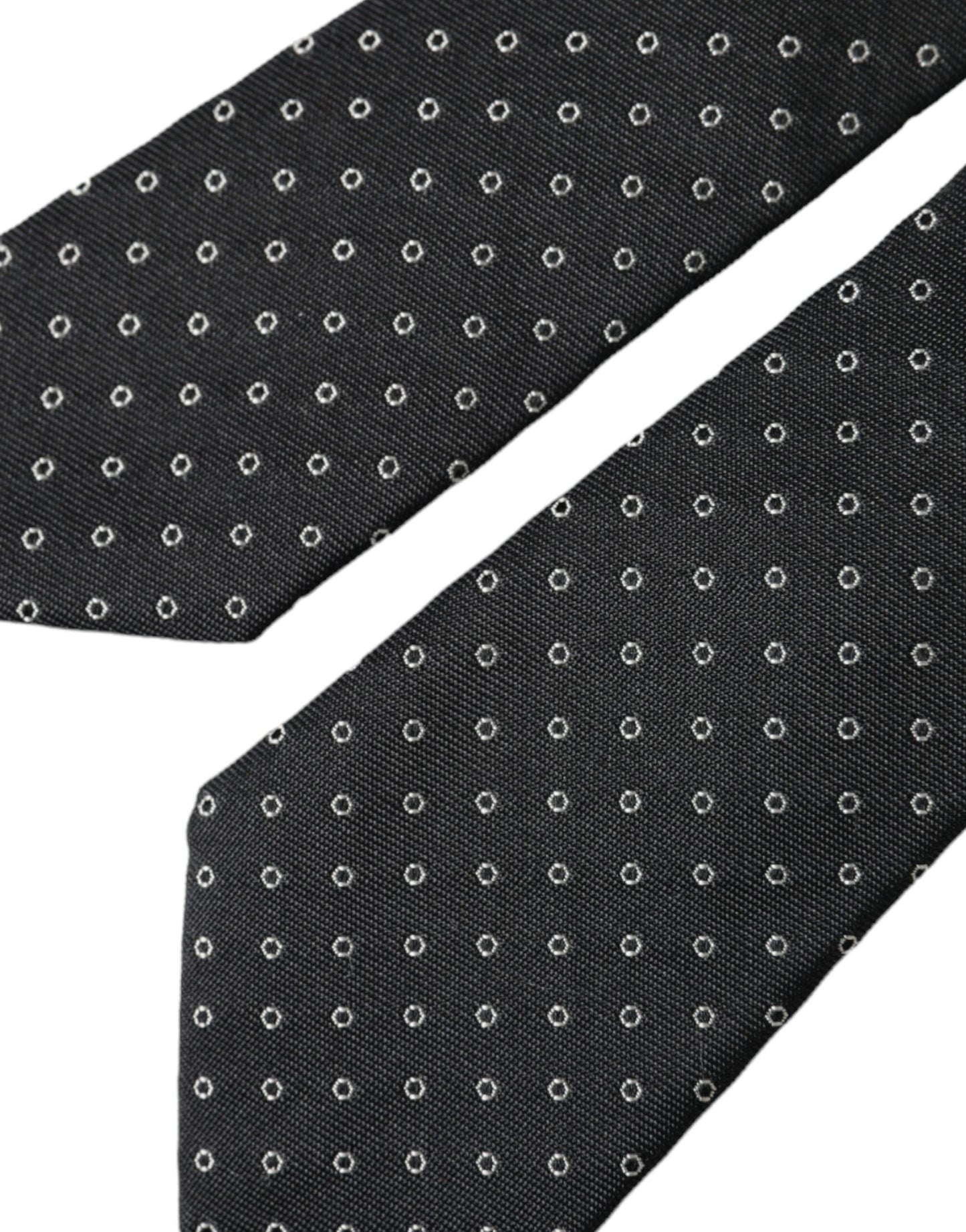 Dolce &amp; Gabbana Black Circle Fantasy Adjustable Tie Men's Tie