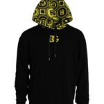 Dolce &amp; Gabbana Black Cotton Logo Sweatshirt Hooded Pullover