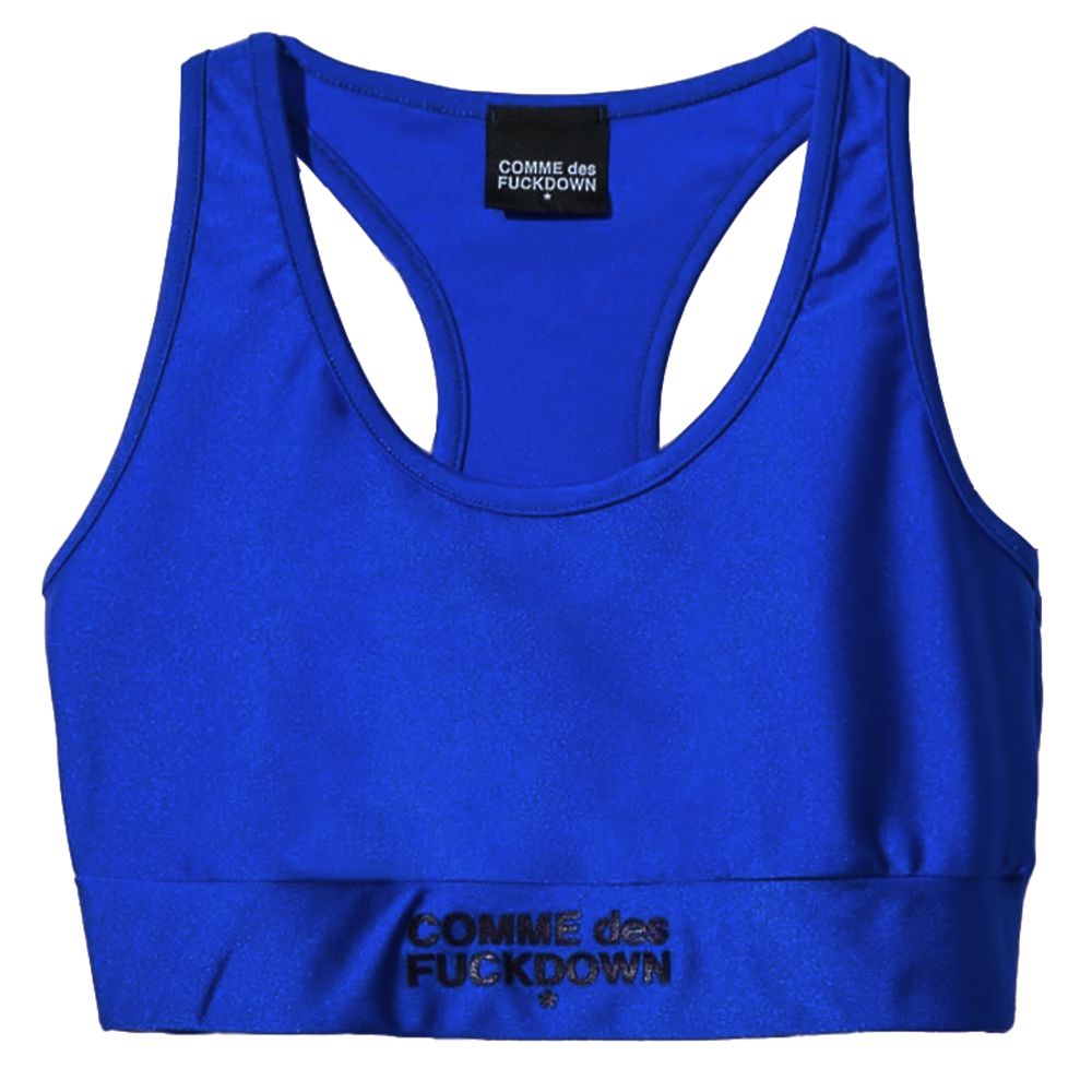 Comme Des Fuckdown Blue Nylon Tops &amp; T-Shirt