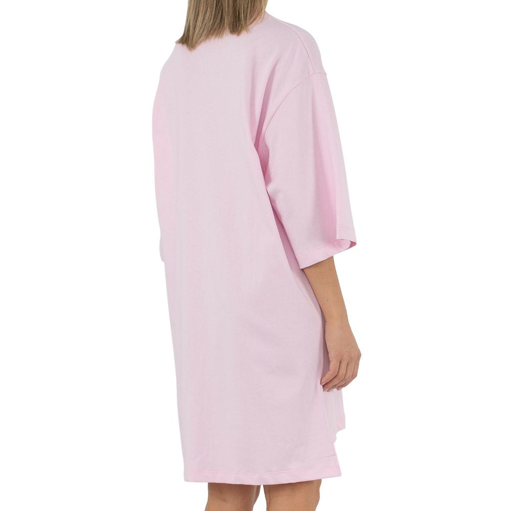 Comme Des Fuckdown Rosa Baumwollkleid