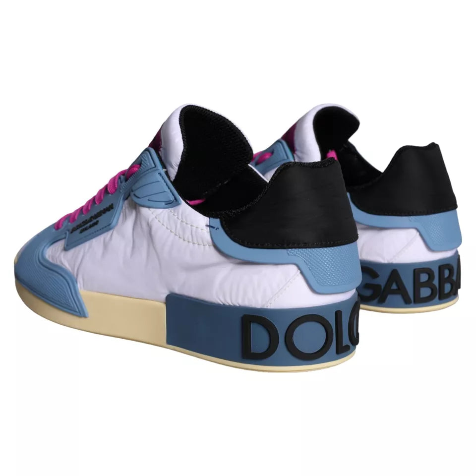 Dolce &amp; Gabbana Multicolor Leather Low Top Sneakers Men Shoes