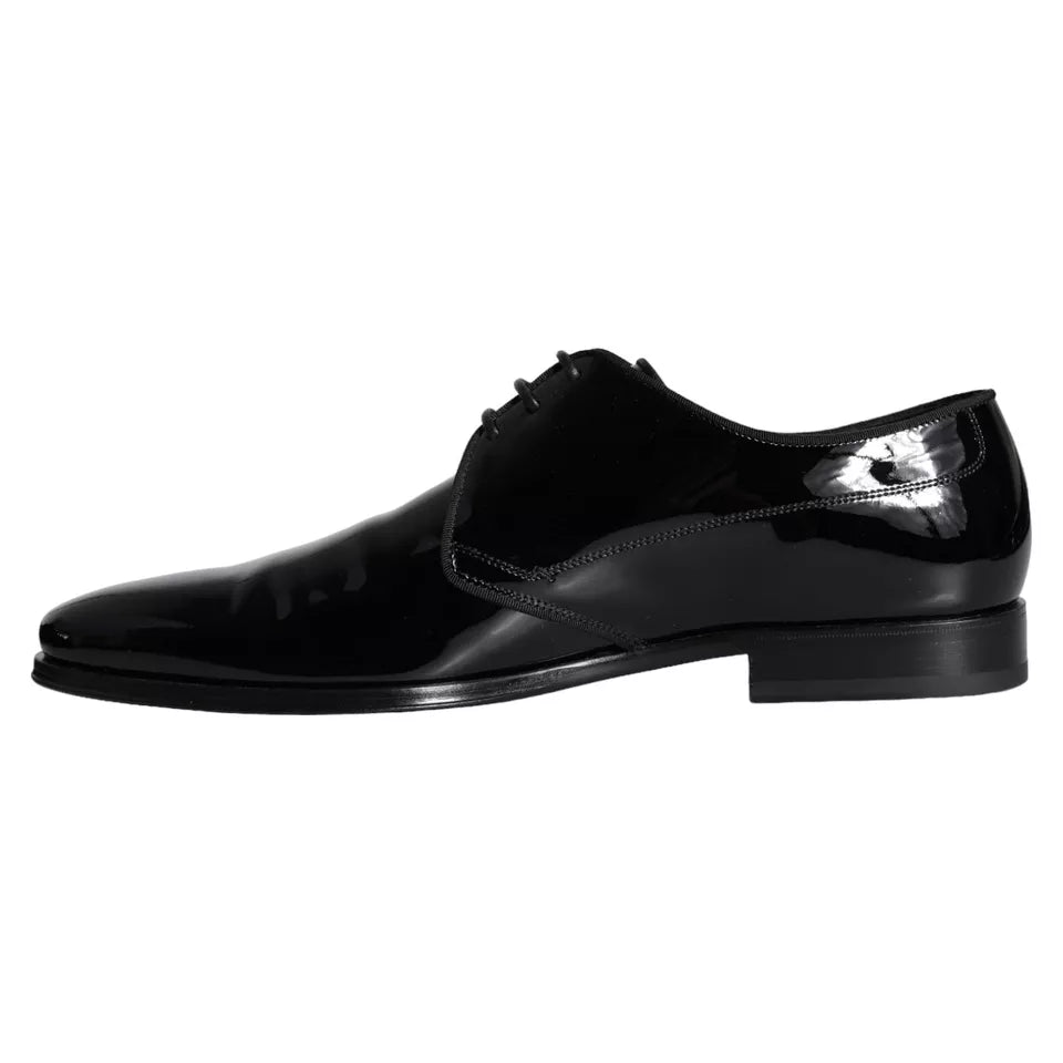 Dolce &amp; Gabbana Black Calfskin Derby Men's Dress Shoes