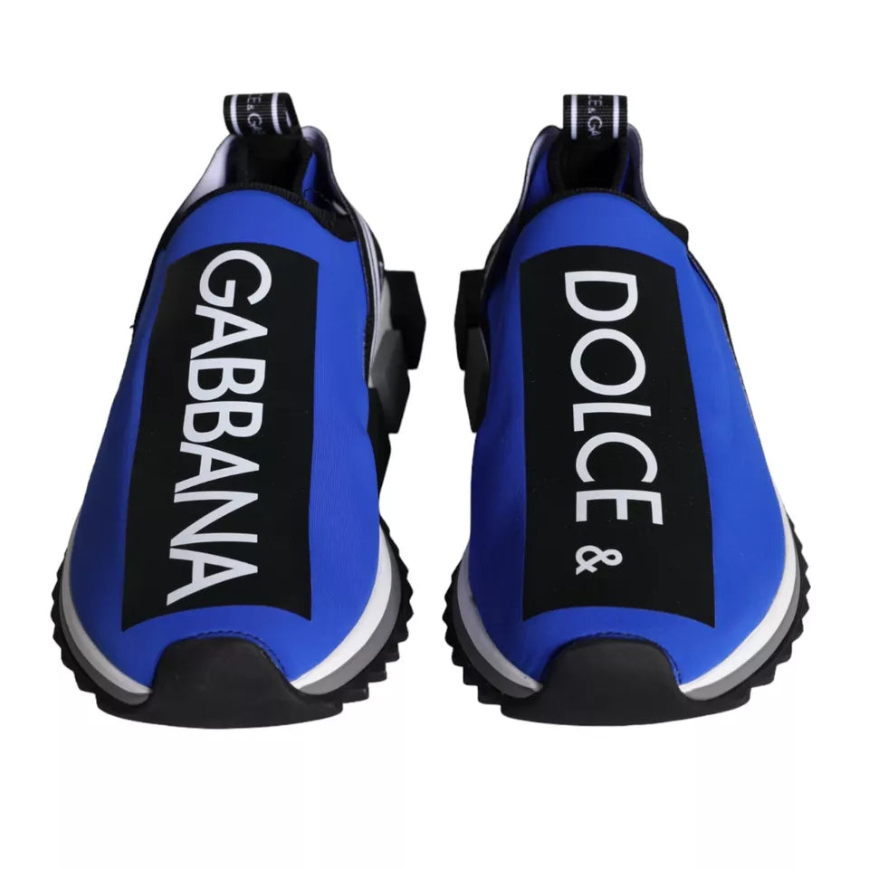 Dolce &amp; Gabbana Blue Logo Low Top Sorrento Sneakers Shoes