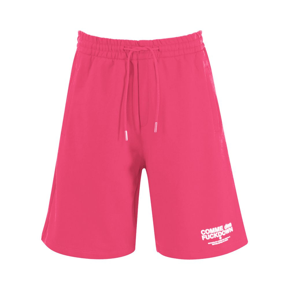 Comme Des Fuckdown Pink Cotton Shorts