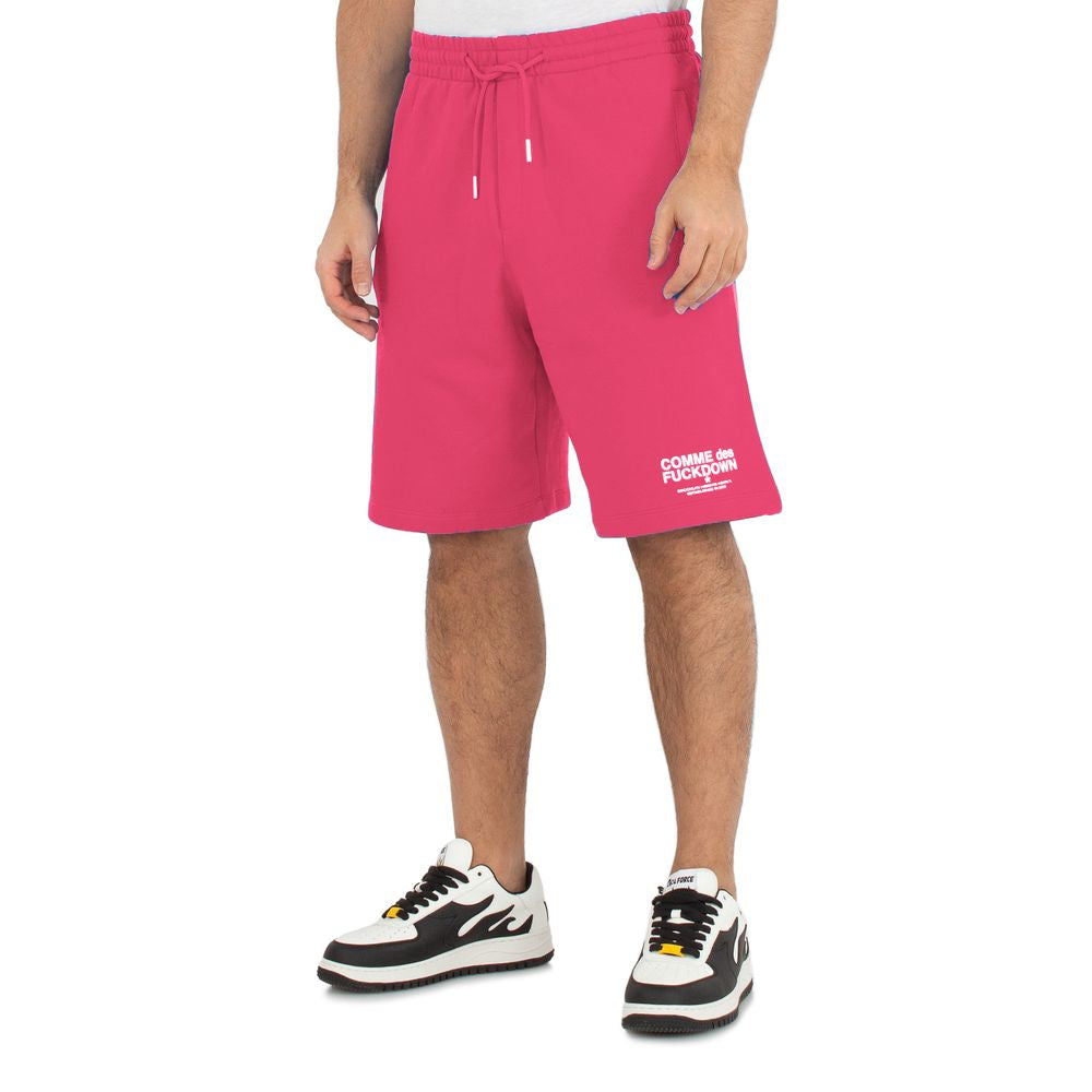 Comme Des Fuckdown Pink Cotton Shorts