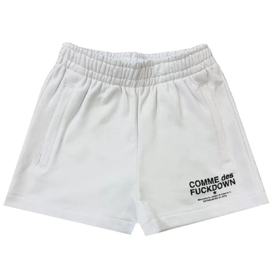 Comme Des Fuckdown Weiße Baumwollshorts