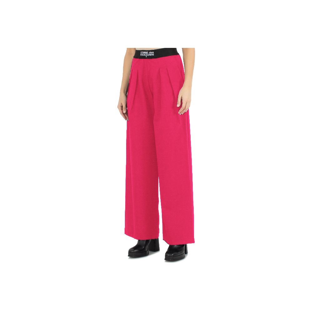 Comme Des Fuckdown Fuchsia Polyester Jeans & Hose