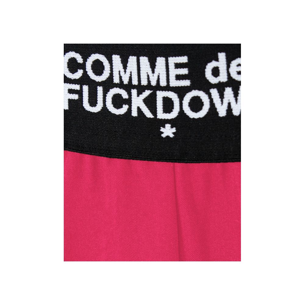 Comme Des Fuckdown Fuchsia Polyester Jeans & Hose