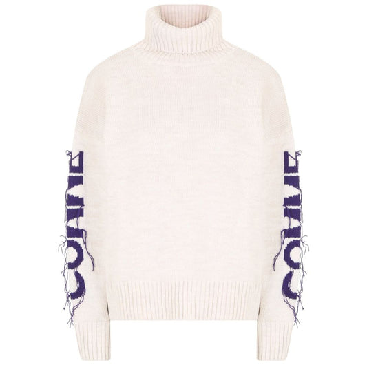 Comme Des Fuckdown Beigefarbener Pullover aus Acryl