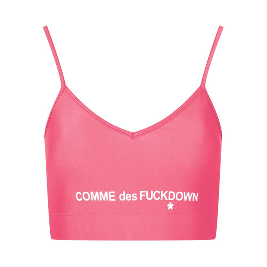 Comme Des Fuckdown Pink Polyester Tops &amp; T-Shirt