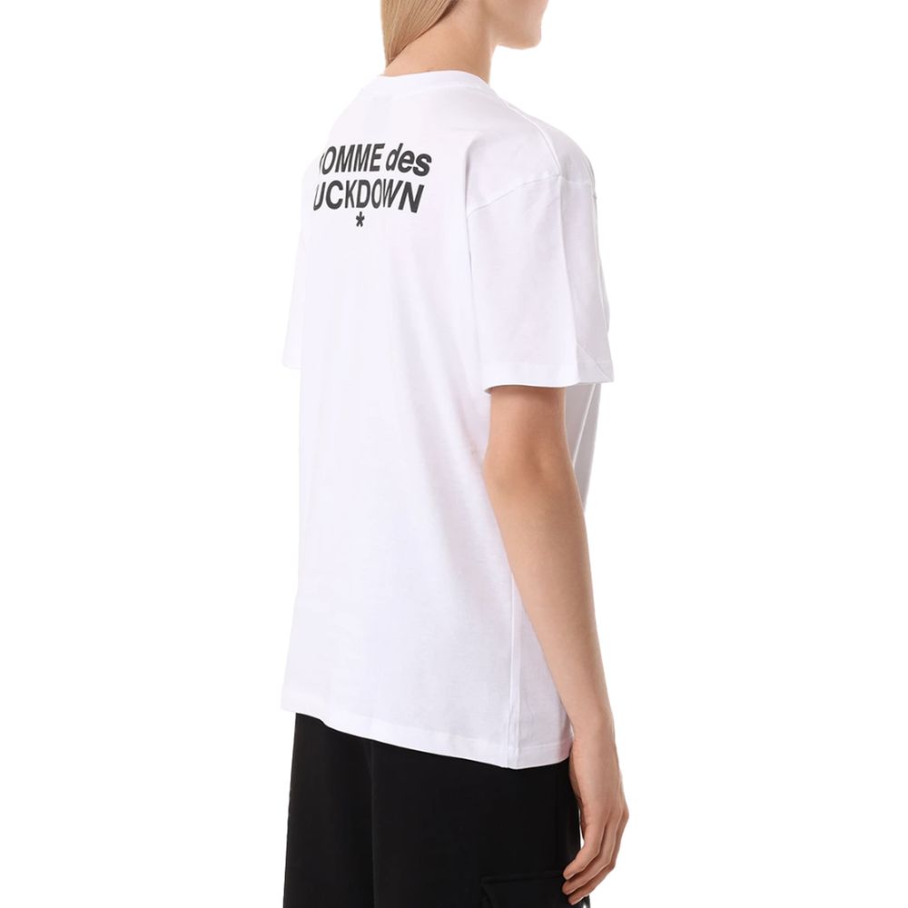 Comme Des Fuckdown White Cotton Tops &amp; T-Shirt