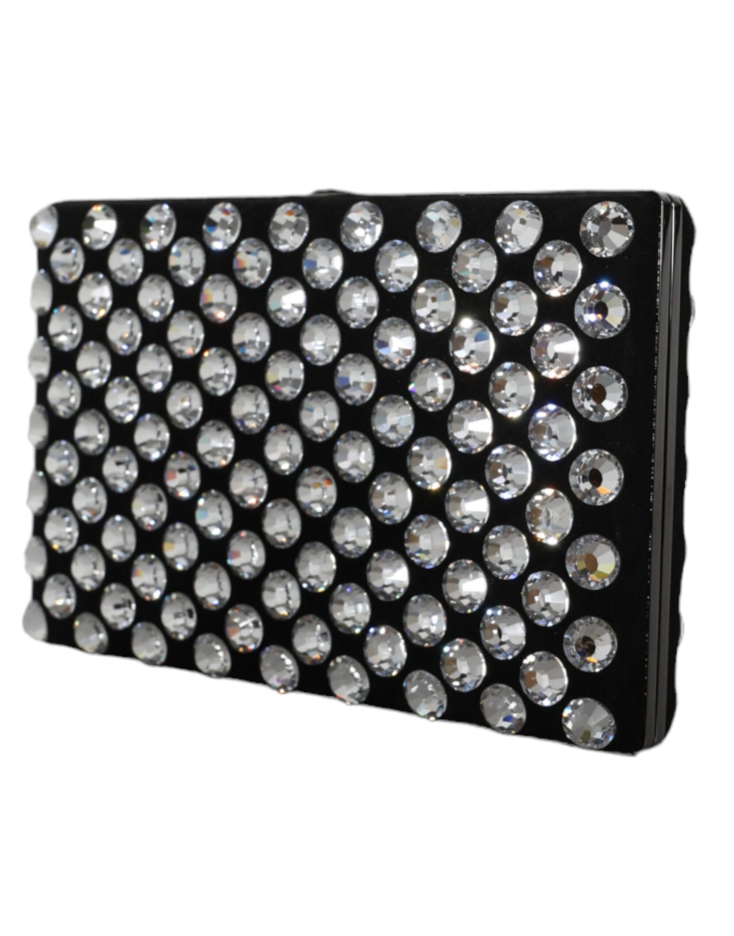 Dolce &amp; Gabbana Black Velvet Crystal Clutch Evening Party Handbag