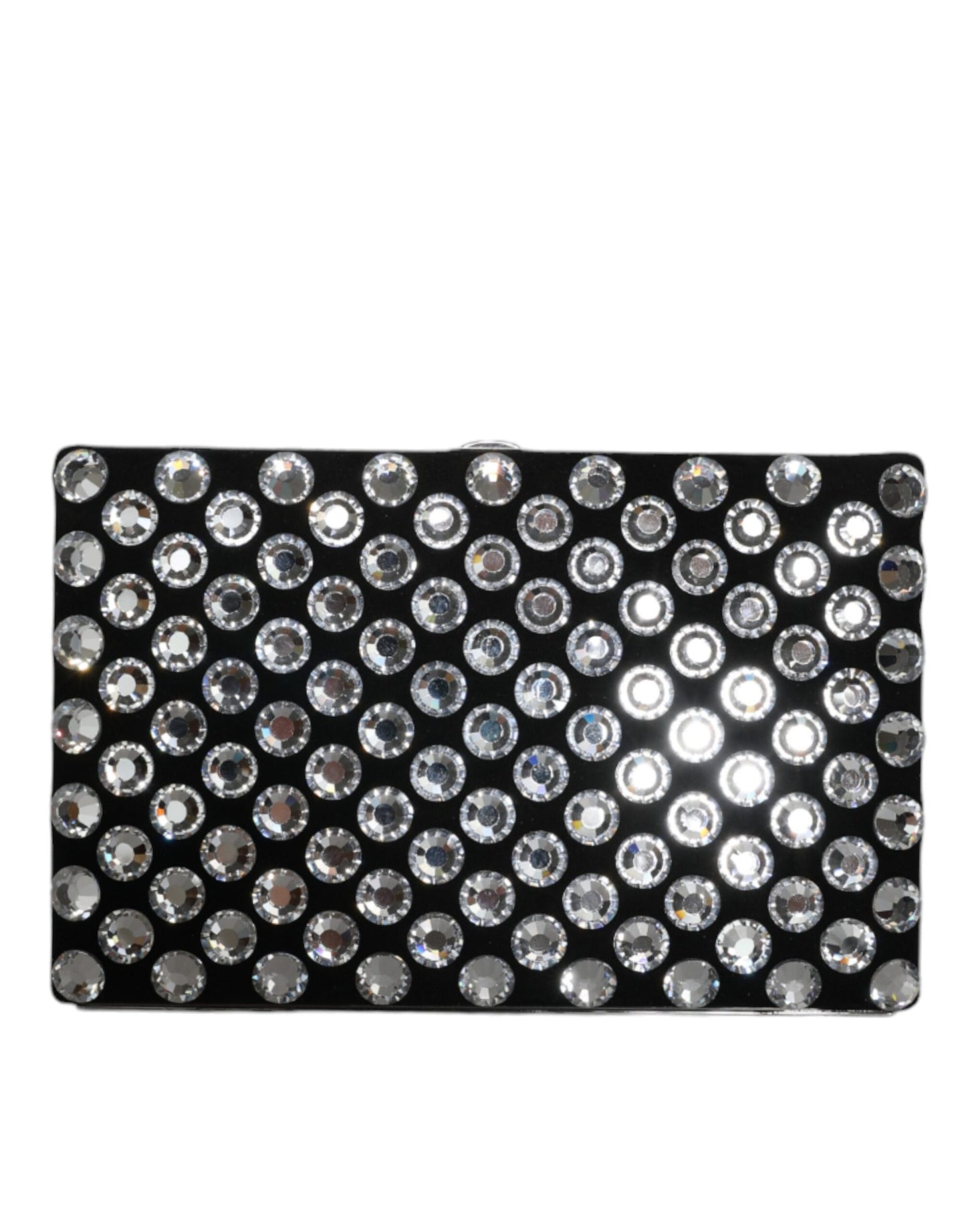 Dolce &amp; Gabbana Black Velvet Crystal Clutch Evening Party Handbag