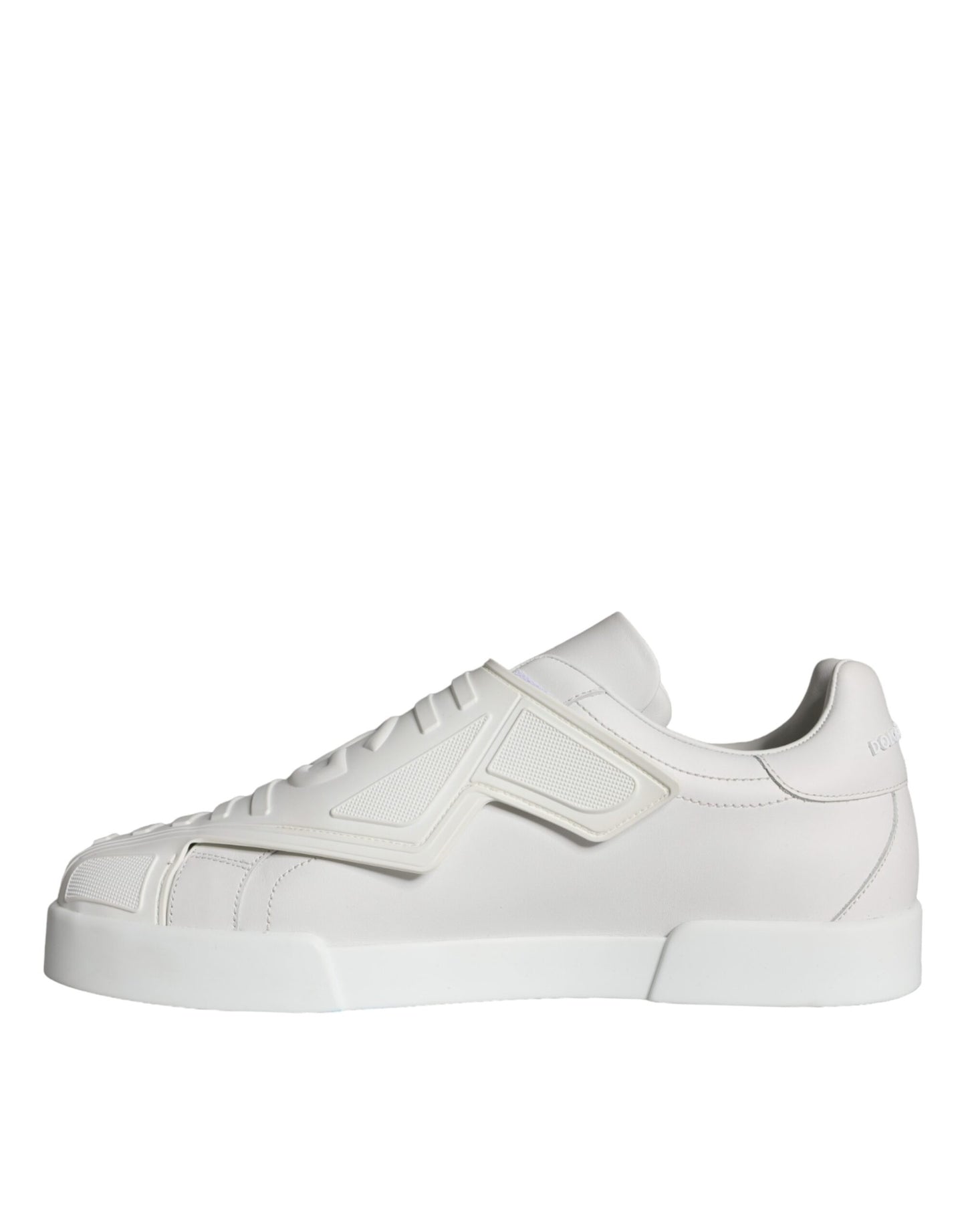 Dolce &amp; Gabbana Shoes White Leather Slip On Low Top Sneakers