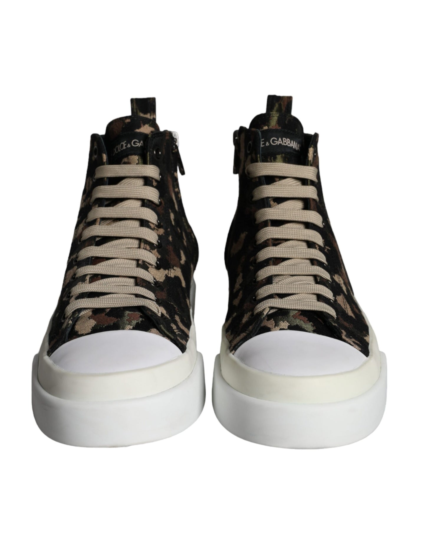 Dolce &amp; Gabbana Multicolor Camouflage High Top Sneaker Shoes