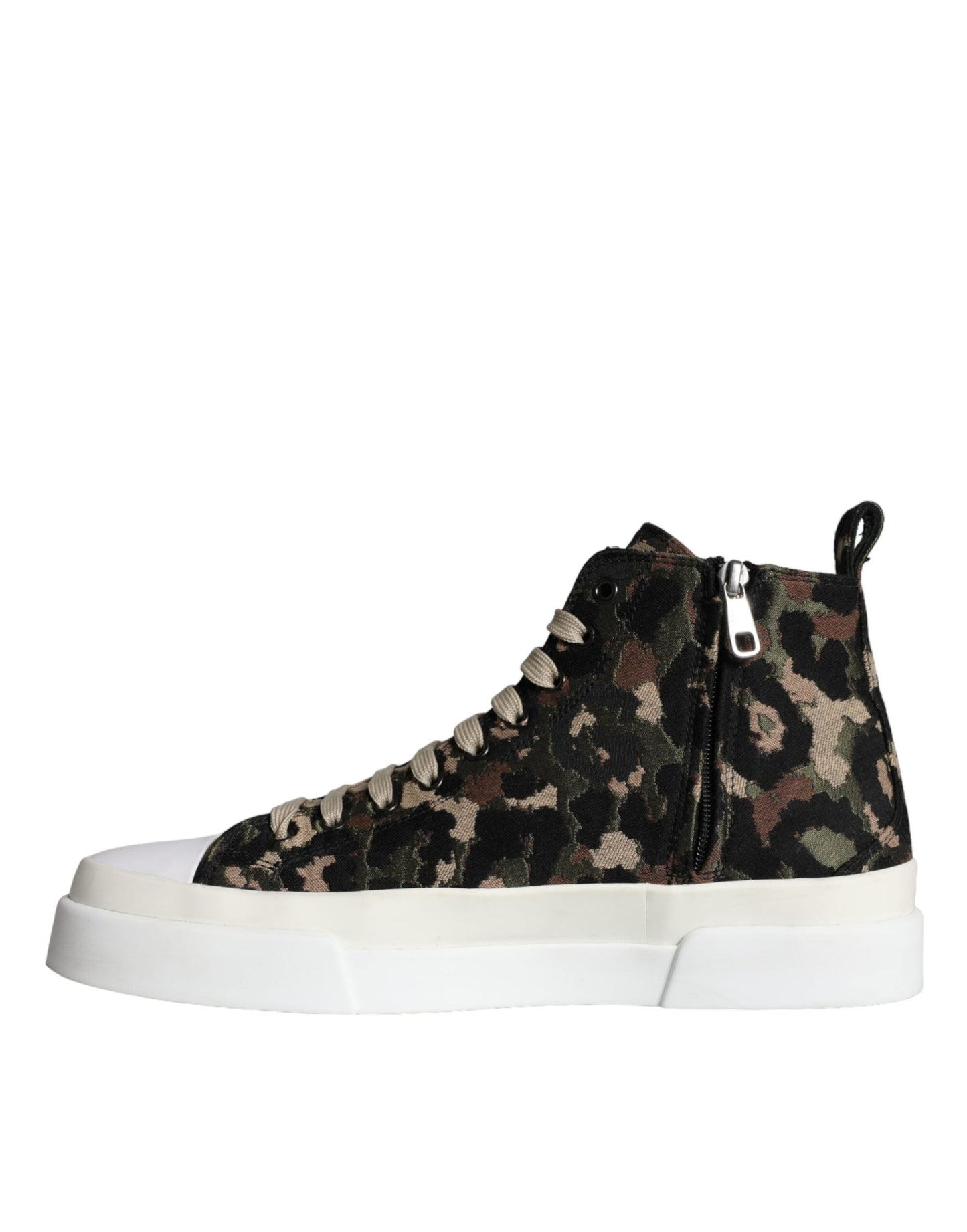 Dolce &amp; Gabbana Multicolor Camouflage High Top Sneaker Shoes