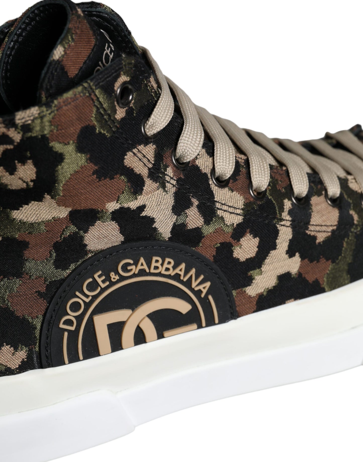 Dolce &amp; Gabbana Multicolor Camouflage High Top Sneaker Shoes