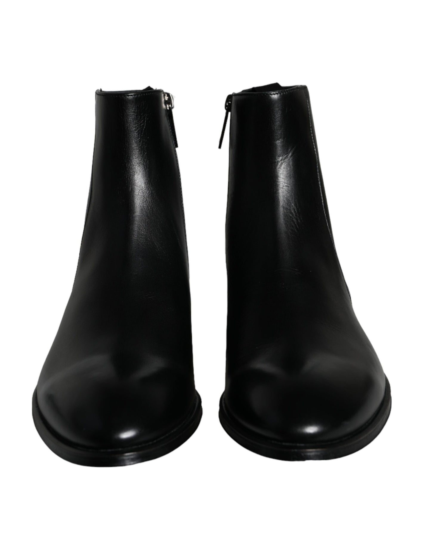 Dolce &amp; Gabbana Black Calfskin Men's Boots Shoes