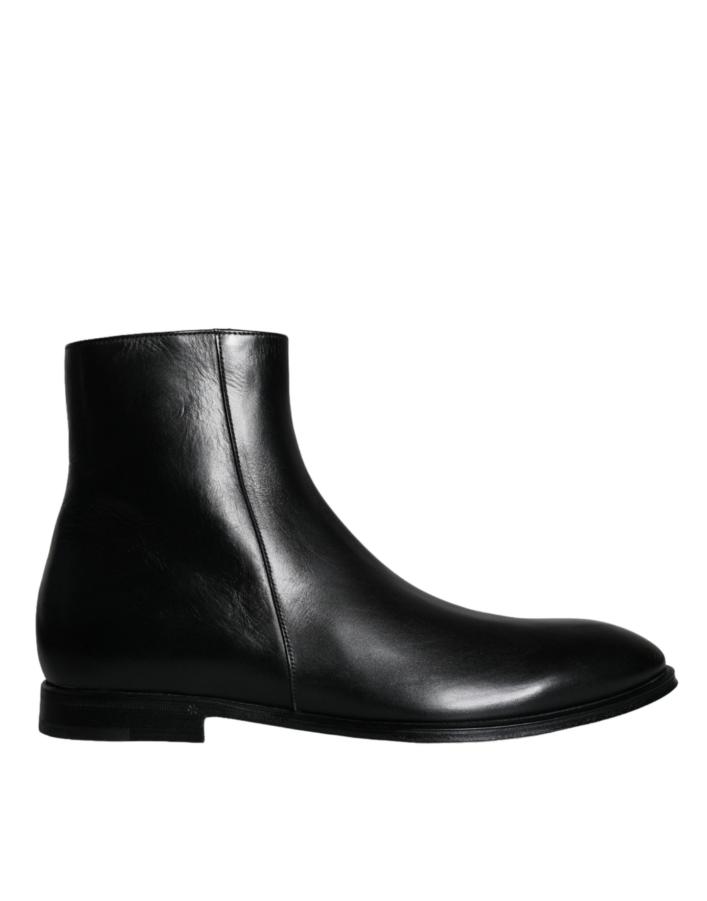 Dolce &amp; Gabbana Black Calfskin Men's Boots Shoes