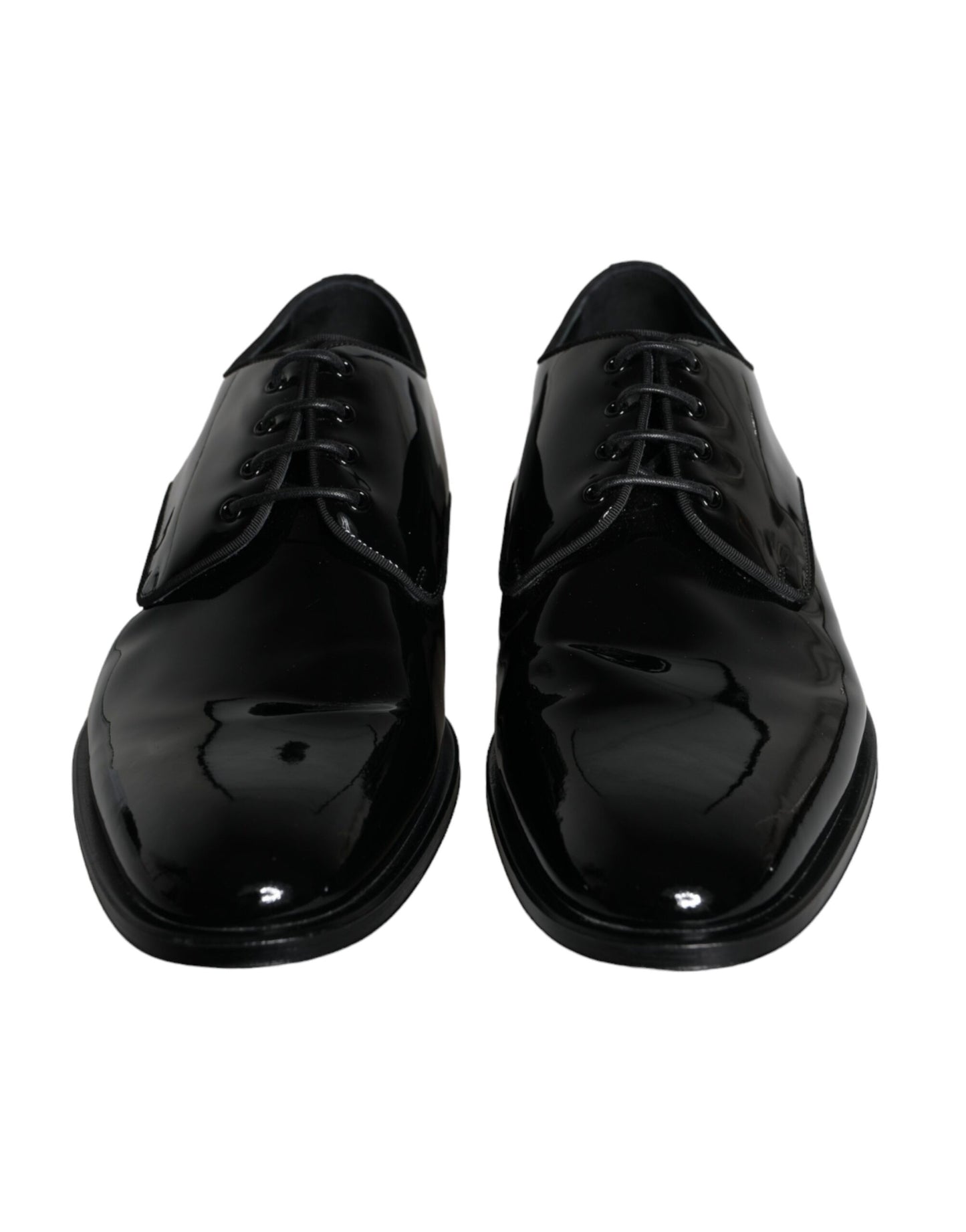 Dolce &amp; Gabbana Black Calfskin Derby Men's Dress Shoes