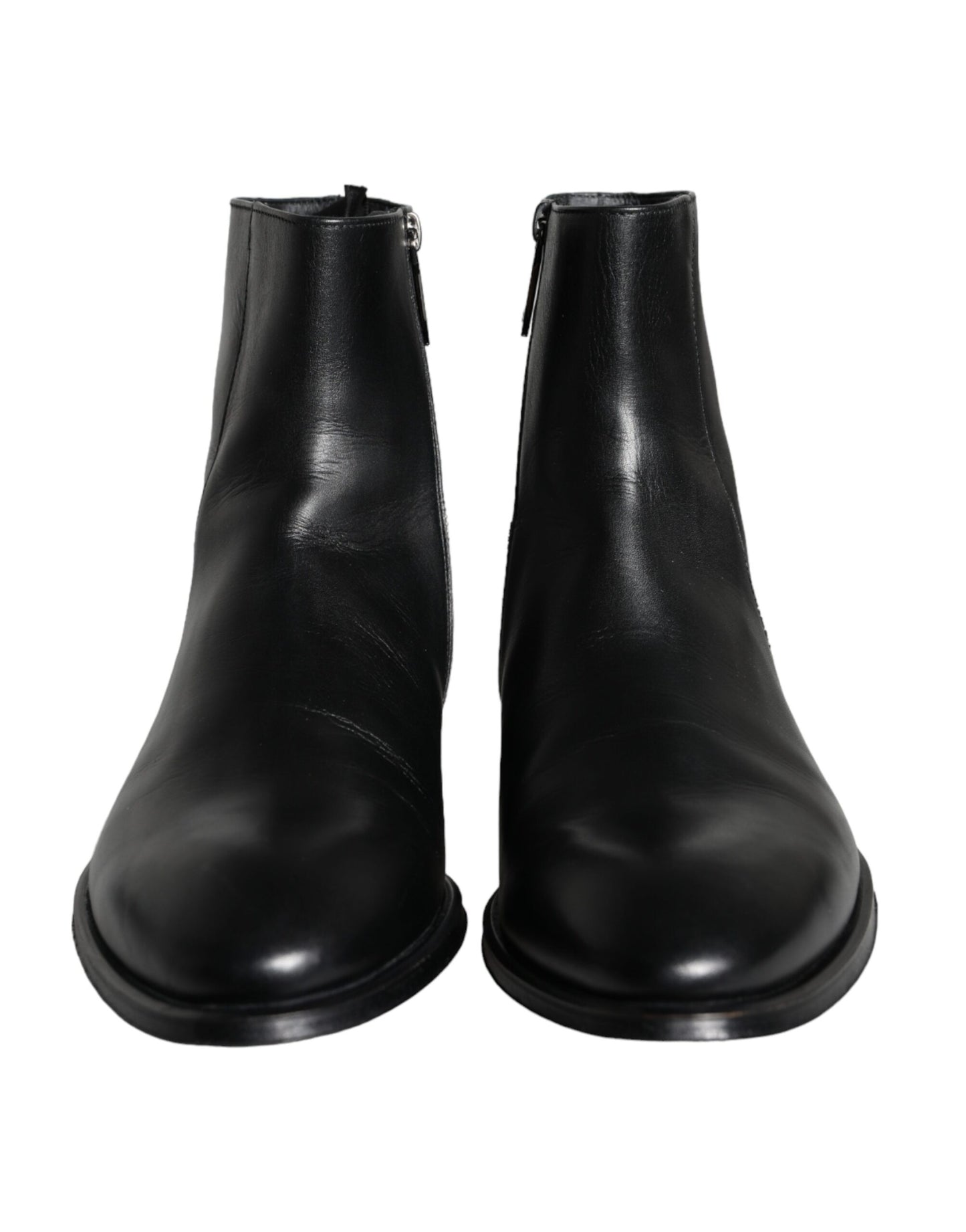 Dolce &amp; Gabbana Black Calfskin Men's Boots Men's Shoes