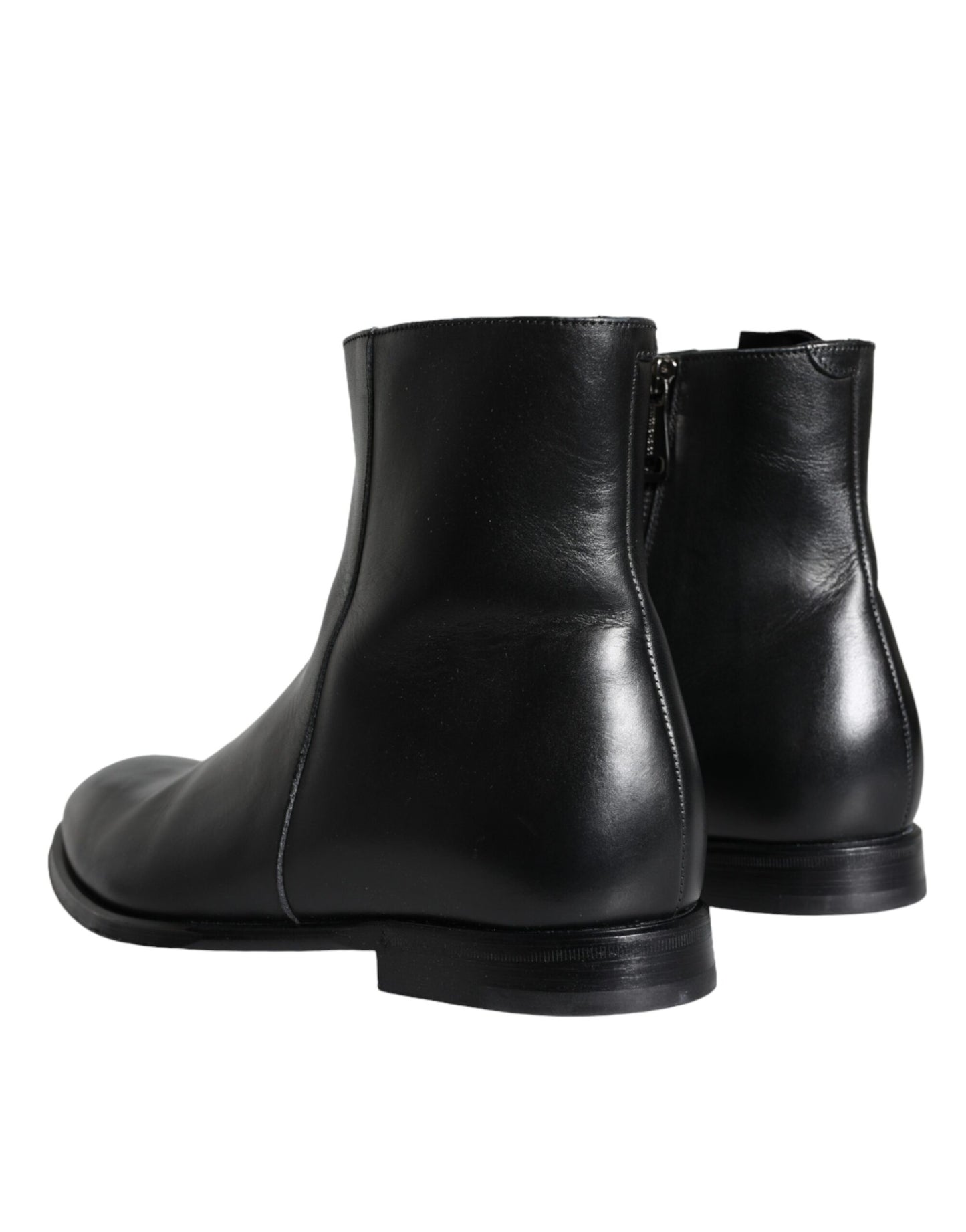 Dolce &amp; Gabbana Black Calfskin Men's Boots Men's Shoes