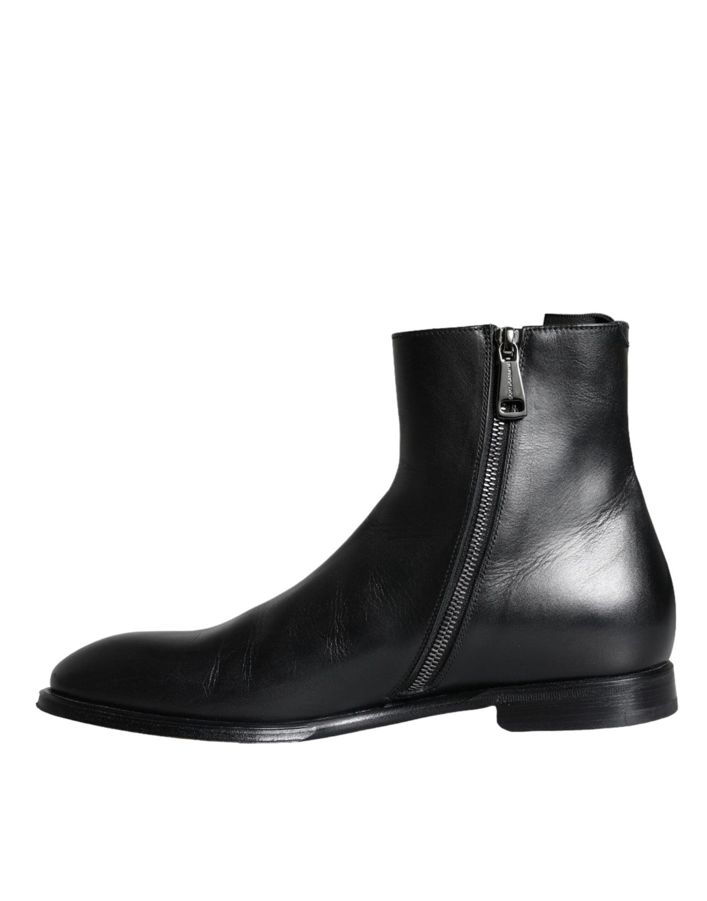 Dolce &amp; Gabbana Black Calfskin Men's Boots Men's Shoes